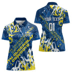 Personalized North Queensland Cowboys Rugby Women Polo Shirt Urban Street Graffiti Style - Distressed Splatter Elements