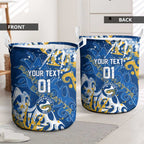 Personalized Parramatta Eels Rugby Laundry Basket Urban Street Graffiti Style - Distressed Splatter Elements
