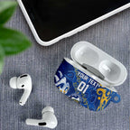 Personalized Parramatta Eels Rugby AirPods Case Urban Street Graffiti Style - Distressed Splatter Elements