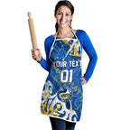 Personalized Parramatta Eels Rugby Apron Urban Street Graffiti Style - Distressed Splatter Elements