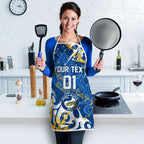 Personalized Parramatta Eels Rugby Apron Urban Street Graffiti Style - Distressed Splatter Elements