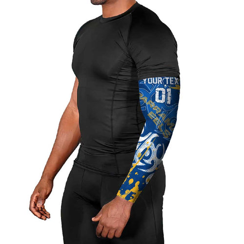 Personalized Parramatta Eels Rugby Arm Sleeves Urban Street Graffiti Style - Distressed Splatter Elements