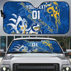 Personalized Parramatta Eels Rugby Auto Sun Shade Urban Street Graffiti Style - Distressed Splatter Elements