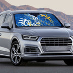 Personalized Parramatta Eels Rugby Auto Sun Shade Urban Street Graffiti Style - Distressed Splatter Elements