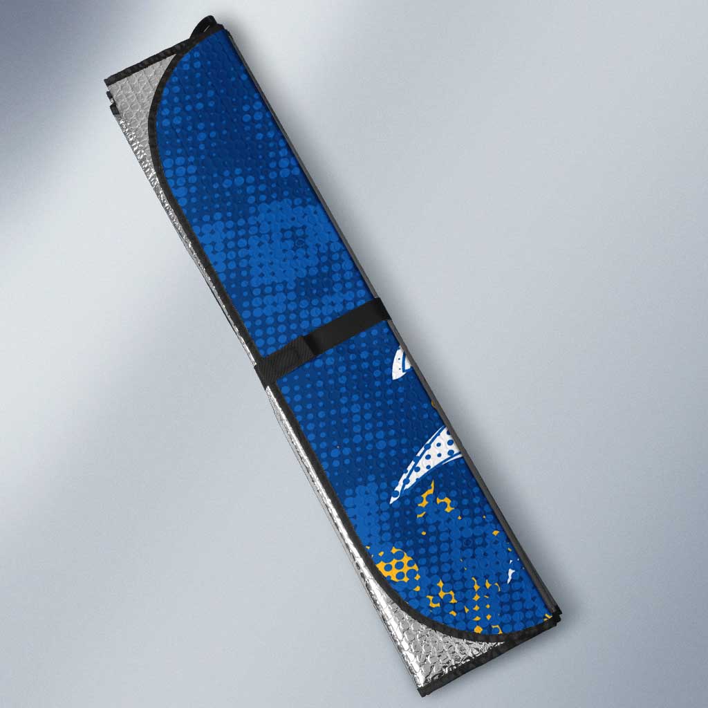 Personalized Parramatta Eels Rugby Auto Sun Shade Urban Street Graffiti Style - Distressed Splatter Elements