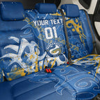 Personalized Parramatta Eels Rugby Back Car Seat Cover Urban Street Graffiti Style - Distressed Splatter Elements