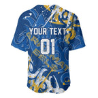 Personalized Parramatta Eels Rugby Baseball Jersey Urban Street Graffiti Style - Distressed Splatter Elements