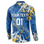 Personalized Parramatta Eels Rugby Button Sweatshirt Urban Street Graffiti Style - Distressed Splatter Elements