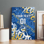 Personalized Parramatta Eels Rugby Canvas Wall Art Urban Street Graffiti Style - Distressed Splatter Elements