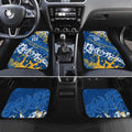Personalized Parramatta Eels Rugby Car Mats Urban Street Graffiti Style - Distressed Splatter Elements