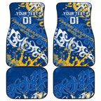 Personalized Parramatta Eels Rugby Car Mats Urban Street Graffiti Style - Distressed Splatter Elements