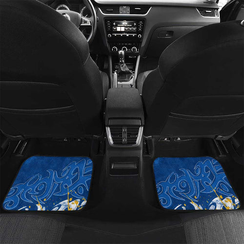 Personalized Parramatta Eels Rugby Car Mats Urban Street Graffiti Style - Distressed Splatter Elements