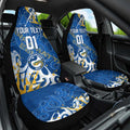 Personalized Parramatta Eels Rugby Car Seat Cover Urban Street Graffiti Style - Distressed Splatter Elements