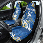 Personalized Parramatta Eels Rugby Car Seat Cover Urban Street Graffiti Style - Distressed Splatter Elements