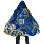 Personalized Parramatta Eels Rugby Cloak Urban Street Graffiti Style - Distressed Splatter Elements