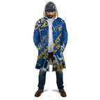 Personalized Parramatta Eels Rugby Cloak Urban Street Graffiti Style - Distressed Splatter Elements