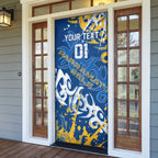 Personalized Parramatta Eels Rugby Door Cover Urban Street Graffiti Style - Distressed Splatter Elements