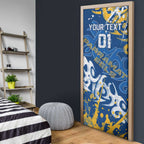 Personalized Parramatta Eels Rugby Door Cover Urban Street Graffiti Style - Distressed Splatter Elements