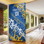 Personalized Parramatta Eels Rugby Door Cover Urban Street Graffiti Style - Distressed Splatter Elements