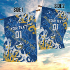 Personalized Parramatta Eels Rugby Garden Flag Urban Street Graffiti Style - Distressed Splatter Elements