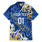 Personalized Parramatta Eels Rugby Hawaiian Shirt Urban Street Graffiti Style - Distressed Splatter Elements