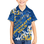 Personalized Parramatta Eels Rugby Hawaiian Shirt Urban Street Graffiti Style - Distressed Splatter Elements