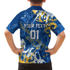 Personalized Parramatta Eels Rugby Hawaiian Shirt Urban Street Graffiti Style - Distressed Splatter Elements