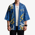 Personalized Parramatta Eels Rugby Kimono Urban Street Graffiti Style - Distressed Splatter Elements