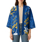 Personalized Parramatta Eels Rugby Kimono Urban Street Graffiti Style - Distressed Splatter Elements