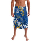 Personalized Parramatta Eels Rugby Lavalava Urban Street Graffiti Style - Distressed Splatter Elements