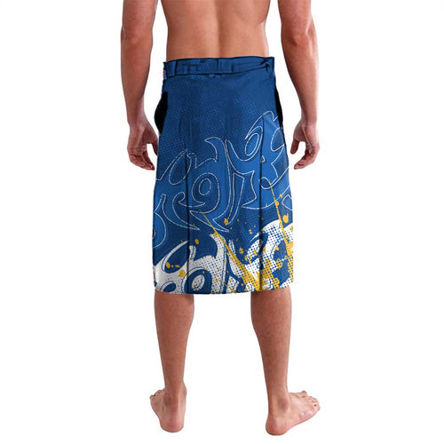 Personalized Parramatta Eels Rugby Lavalava Urban Street Graffiti Style - Distressed Splatter Elements