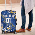 Personalized Parramatta Eels Rugby Luggage Cover Urban Street Graffiti Style - Distressed Splatter Elements
