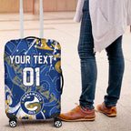Personalized Parramatta Eels Rugby Luggage Cover Urban Street Graffiti Style - Distressed Splatter Elements