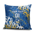 Personalized Parramatta Eels Rugby Pillow Cover Urban Street Graffiti Style - Distressed Splatter Elements