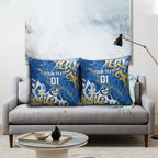 Personalized Parramatta Eels Rugby Pillow Cover Urban Street Graffiti Style - Distressed Splatter Elements