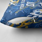 Personalized Parramatta Eels Rugby Pillow Cover Urban Street Graffiti Style - Distressed Splatter Elements