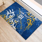 Personalized Parramatta Eels Rugby Rubber Doormat Urban Street Graffiti Style - Distressed Splatter Elements