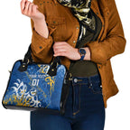 Personalized Parramatta Eels Rugby Shoulder Handbag Urban Street Graffiti Style - Distressed Splatter Elements