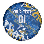 Personalized Parramatta Eels Rugby Spare Tire Cover Urban Street Graffiti Style - Distressed Splatter Elements