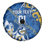 Personalized Parramatta Eels Rugby Spare Tire Cover Urban Street Graffiti Style - Distressed Splatter Elements
