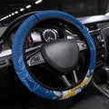 Parramatta Eels Rugby Steering Wheel Cover Urban Street Graffiti Style - Distressed Splatter Elements