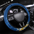 Parramatta Eels Rugby Steering Wheel Cover Urban Street Graffiti Style - Distressed Splatter Elements