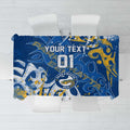 Personalized Parramatta Eels Rugby Tablecloth Urban Street Graffiti Style - Distressed Splatter Elements