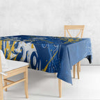 Personalized Parramatta Eels Rugby Tablecloth Urban Street Graffiti Style - Distressed Splatter Elements