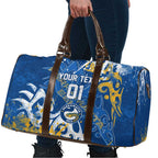 Personalized Parramatta Eels Rugby Travel Bag Urban Street Graffiti Style - Distressed Splatter Elements
