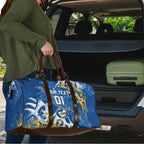 Personalized Parramatta Eels Rugby Travel Bag Urban Street Graffiti Style - Distressed Splatter Elements