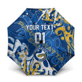 Personalized Parramatta Eels Rugby Umbrella Urban Street Graffiti Style - Distressed Splatter Elements