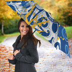 Personalized Parramatta Eels Rugby Umbrella Urban Street Graffiti Style - Distressed Splatter Elements