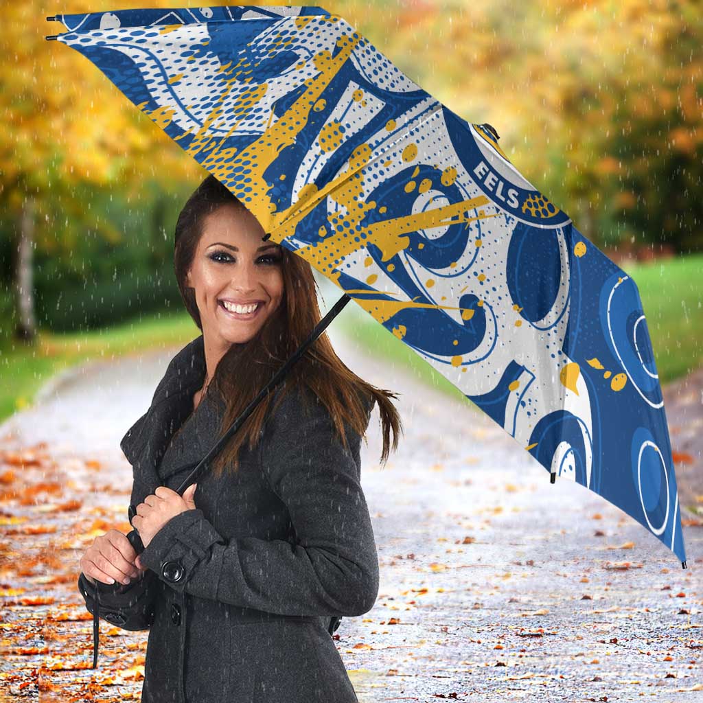 Personalized Parramatta Eels Rugby Umbrella Urban Street Graffiti Style - Distressed Splatter Elements
