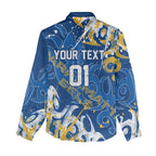 Personalized Parramatta Eels Rugby Women Casual Shirt Urban Street Graffiti Style - Distressed Splatter Elements